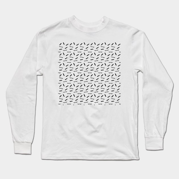 Skateboard pattern Long Sleeve T-Shirt by bigmomentsdesign